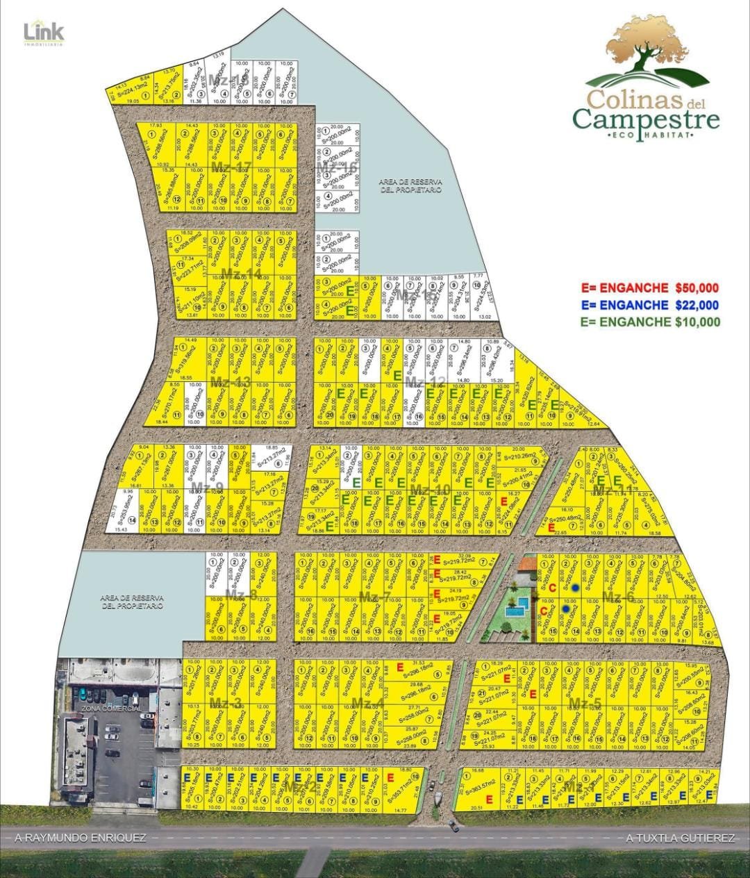 Plano de Lotes Disponibles Colinas del Campestre